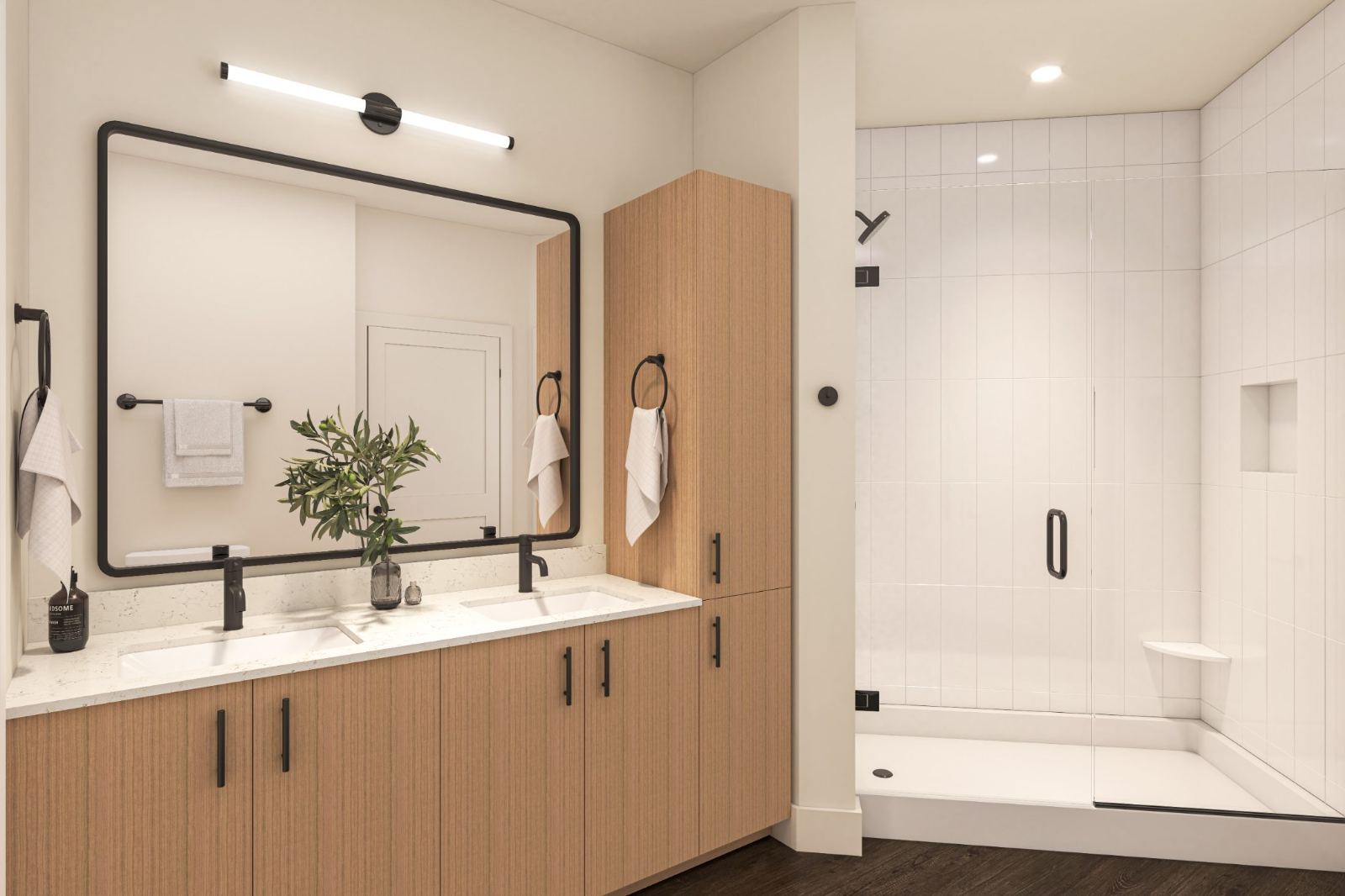 Open living and kitchen